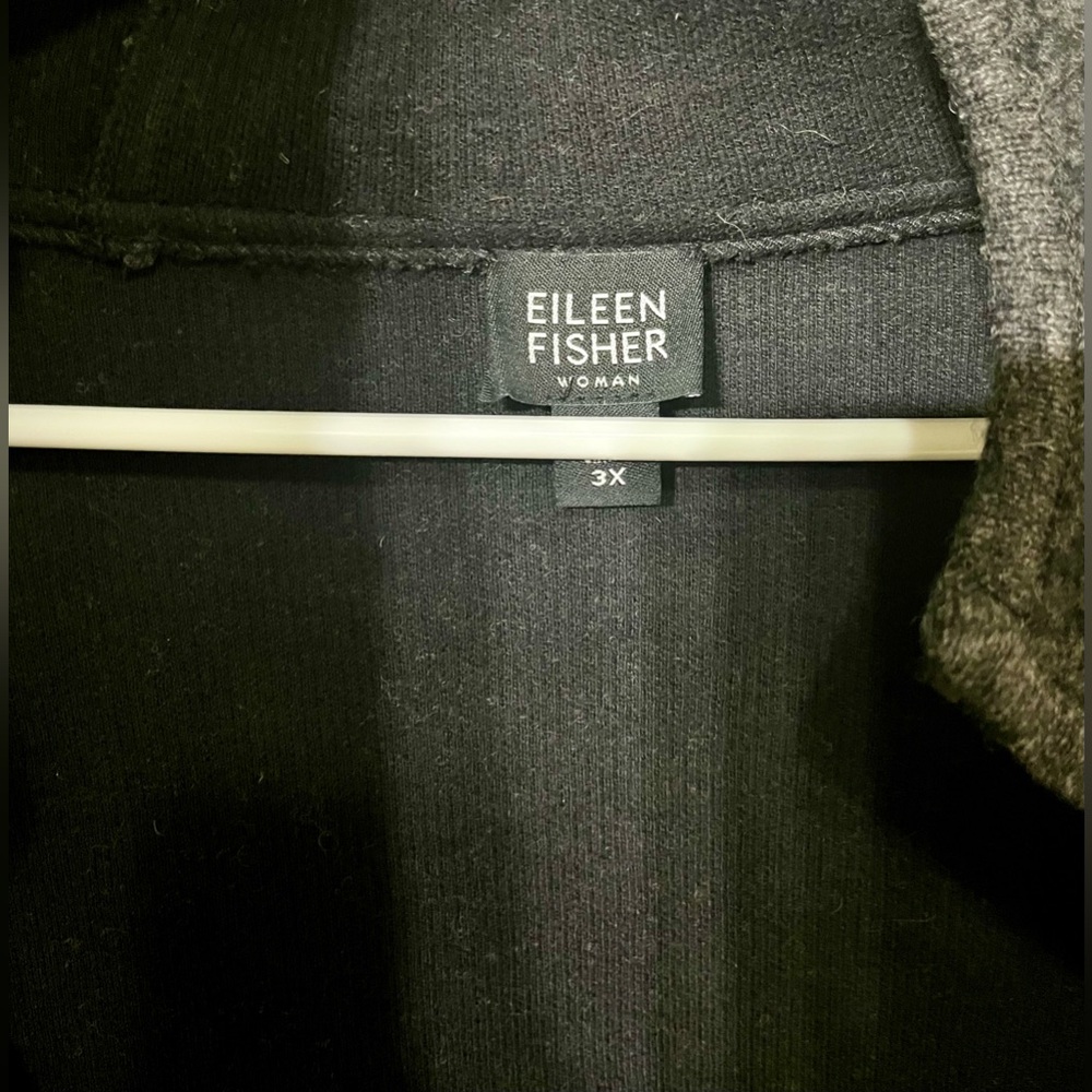 Eileen Fisher Woman Fuzzy Lambswool Blend Zip Up Jacket - Picture 10 of 16